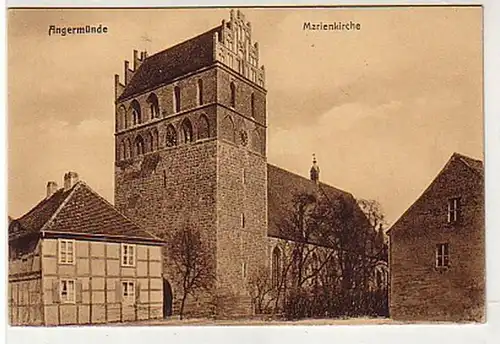 36666 Ak Angermünde Mariekirche vers 1930