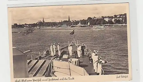 36663 Ak Kiel Vue de l'avant d'un destroyer 1941