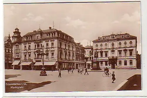 36642 Ak Crimmitschau in Sachsen Marktplatz um 1920