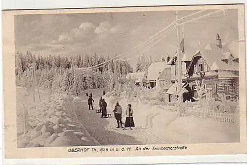 36623 Ak Oberhof an der Tambacherstrasse im Winter 1918