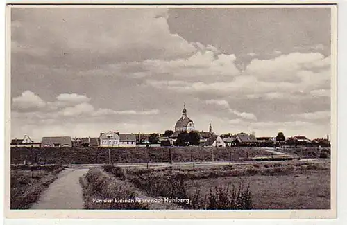 36577 Ak von der kleinen Fähre nach Mühlberg 1940