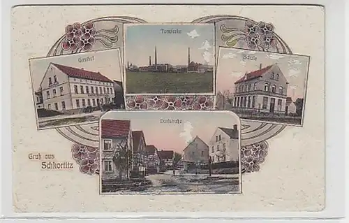 36572 Mehrbild Ak Gruß aus Schkortitz Gasthof usw. 1910