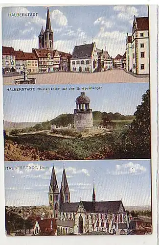 36560 Mehrbild-Ak Halberstadt Marktplatz usw. um 1930