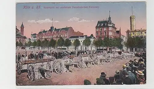 36532 Ak Köln Neumarkt mit eroberten Kanonen 1916