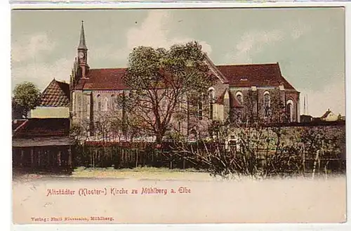 36508 Ak Mühlberg Elbe Altstädter Kirche 1920