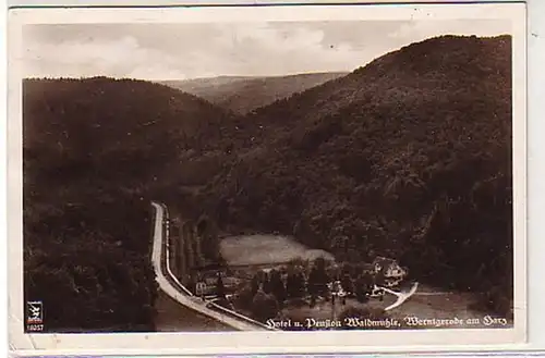 36500 Ak Wernigerode am Harz Hotel Waldmühle 1942