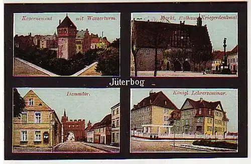 36497 Mehrbild-Ak Jüterbog Kasernement usw. um 1920