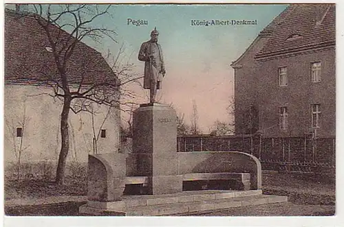 36466 Ak Pegau König Albert Denkmal 1915