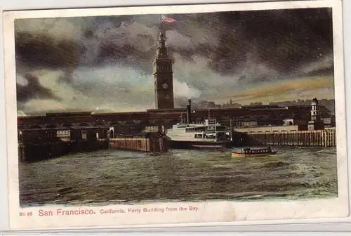 36437 Ak San Francisco California USA Ferry Building from the Bay vers 1910