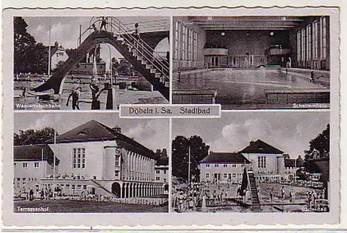 36396 Mehrbild Ak Döbeln in Sa. Stadtbad um 1940