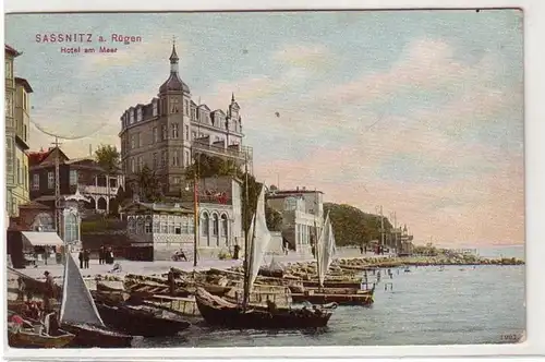 36394 Ak Sassnitz auf Rügen Hotel am Meer 1909