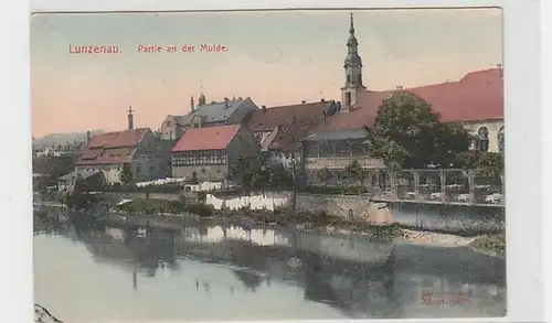 36355 Ak Lunzenau Partie an der Mulde 1913