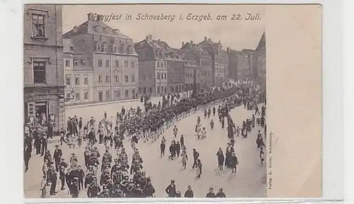 36337 Ak Bergfest in Schneeberg im Erzgebirge 1911
