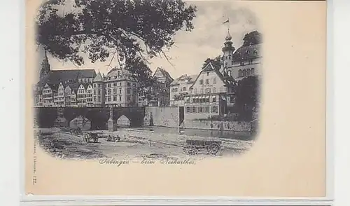 36331 Ak Tübingen beim Neckarthor um 1900