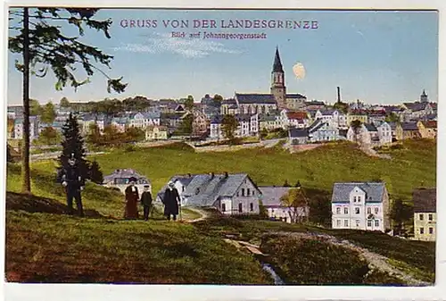 36270 Ak Johanngeorgenstadt Landesgrenze um 1920