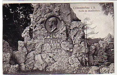 36261 Ak Crimmitschau Grotte im Bismarckhain um 1910