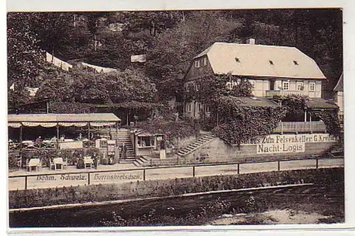 36250 Ak Herrnskretschen Gasthaus zum Felsenkeller 1910