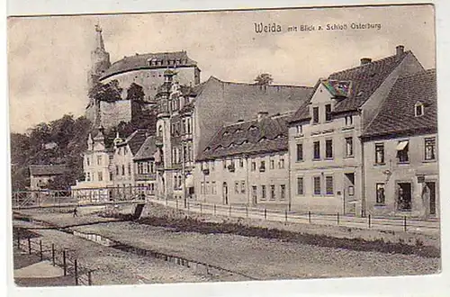 36242 Ak Weida avec vue sur le château d'Osterburg 1908