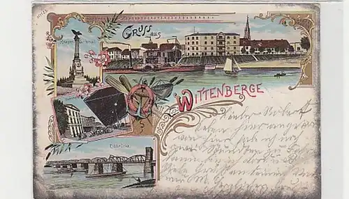 36227 Ak Lithographie Gruss aus Wittenberge 1900