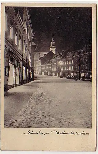 36218 Ak Schneeberger Luminaires de Noël vers 1940