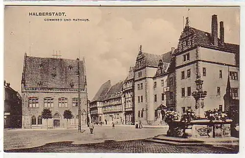 36209 Ak Halberstadt Commised & Rathaus um 1910