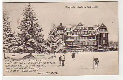 36181 Ak Berghotel Kurhaus Gabbelbach en hiver 1917