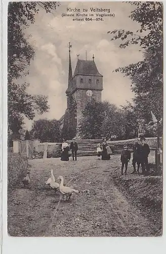 36150 Ak Kirche zu Veitsberg im Vogtland um 1910
