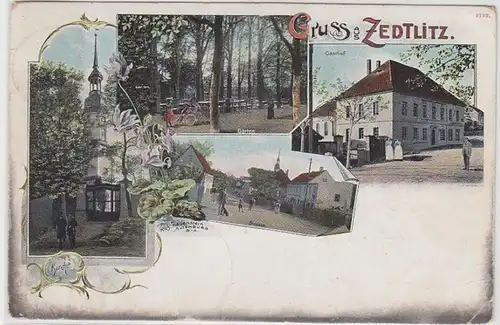 36144 Mehrbild Ak Gruß aus Zedlitz Gasthof usw. 1908