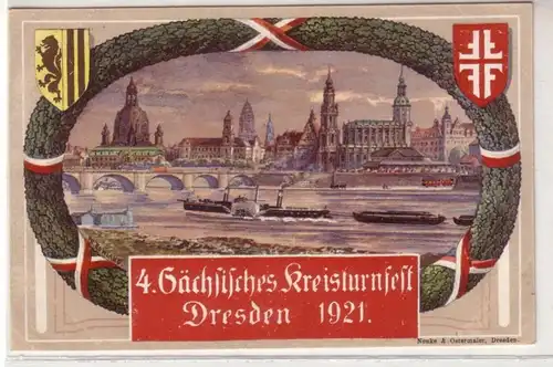 36135 Ak 4. Sächsisches Kreisturnfest Dresden 1921