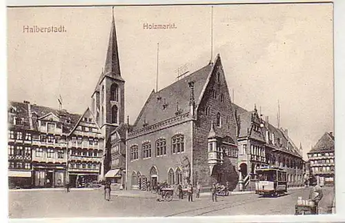 36127 Ak Halberstadt marché du bois tramway vers 1906