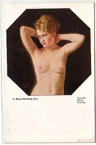 36120 Erotik Ak Frauenakt "Erwacht" um 1920