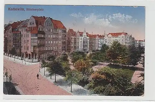 36099 Feldpost Ak Katowitz Blücherplatz 1917