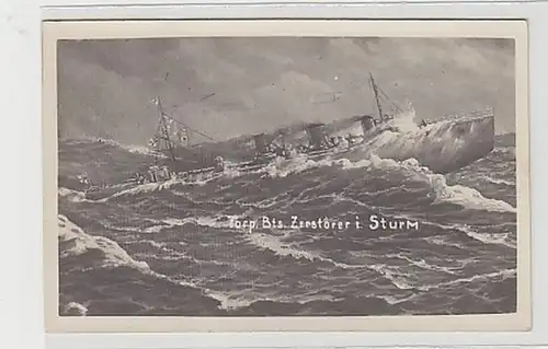 36094 Ak Torploot Destructeur dans la tempête vers 1915