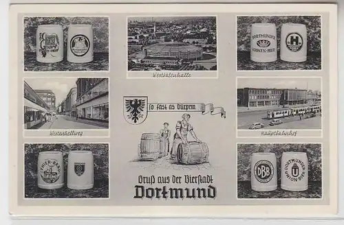 36068 Salutation de Ak de la ville de bière de Dortmund 1956