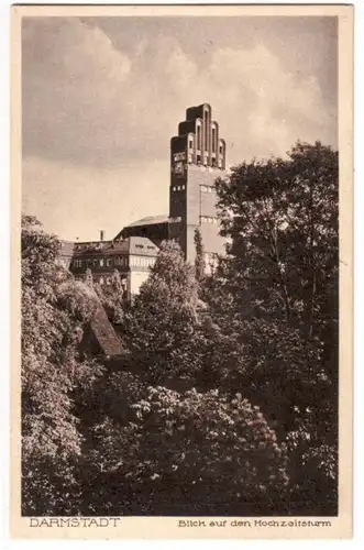 36063 Ak Darmstadt Vue sur la tour de mariage 1928