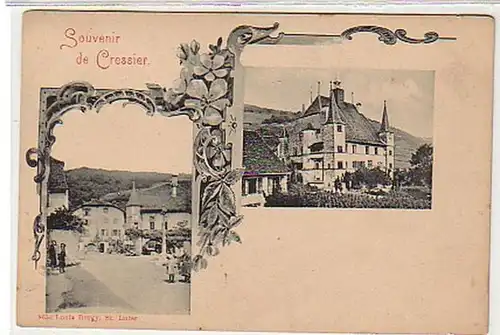 36042 Ak Lithographie Souvenir de Cressier vers 1900