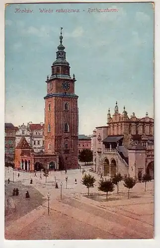 36040 Ak Krakow Polen Rathausturm um 1910