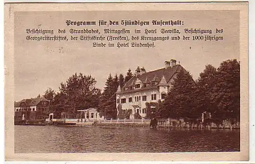 36007 Publicité Ak Millstatt Hotel Seevilla 1925