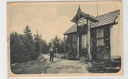 36003 Ak Brockentour Braunschweiger Schutzhütte 1909