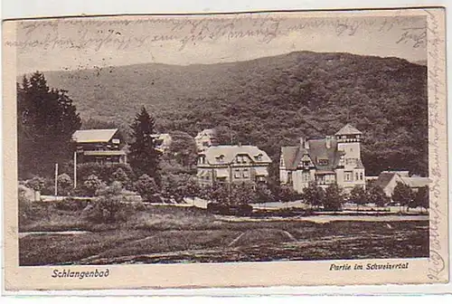 35994 Ak Schlangenbad Partie im Schweizertal 1919