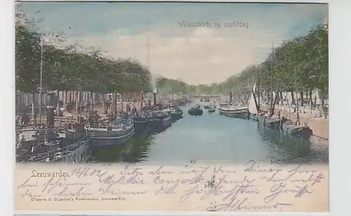 35993 Ak Leeuwarden Willemskade op Marktdag 1902