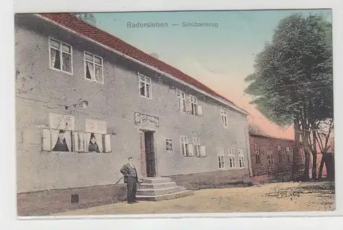 35969 Ak Badersleben Gasthaus Schützerkrug 1916
