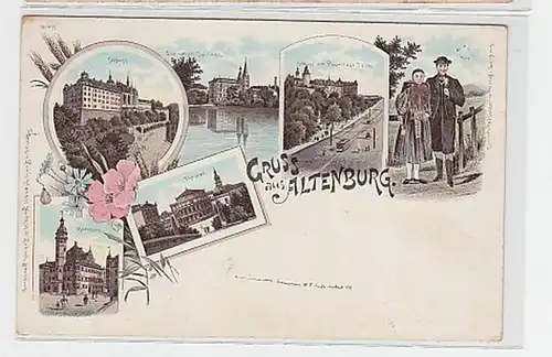 35957 Ak Lithographie Gruss aus Altenburg 1896