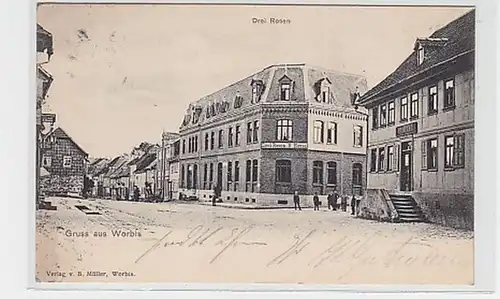 35950 Ak Salutation de Worbis Gasthaus Trois Roses 1905