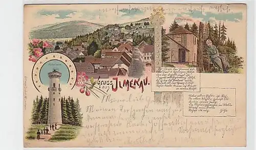 35948 Ak Lithographie Gruss aus Ilmenau 1898