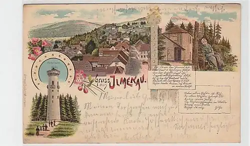 35948 Ak Lithographie Gruss de Ilmenau 1898