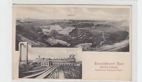 35921 Mehrbild Ak Braunkohlenwerk Regis 1912