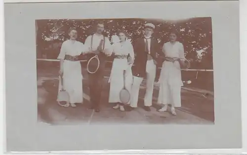 35873 photo Ak Wittenberg 4 joueurs de tennis 1915