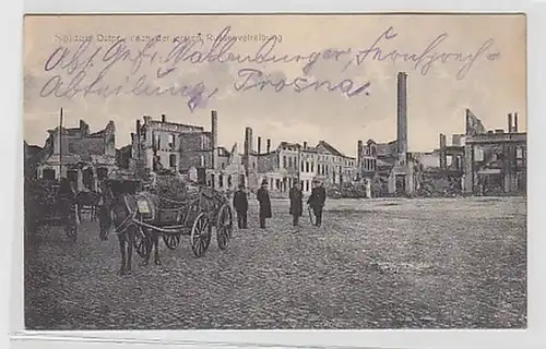 35859 Ak Soldau en Prusse orientale Destructions 1915