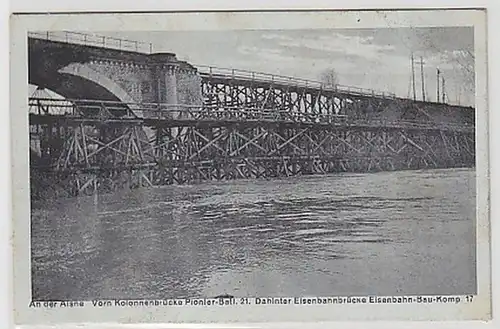 35856 Ak Eisenbahn Bau Kompagnie Nr.17 bei Aisne 1915